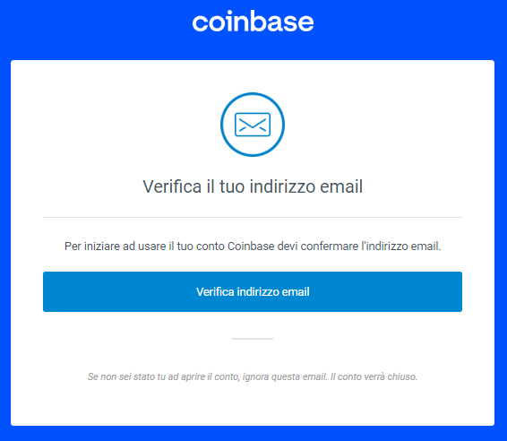 verifica email-coinbase
