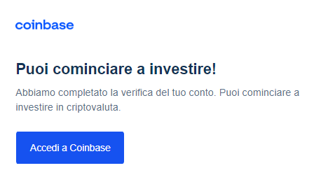 Investi su coinbase