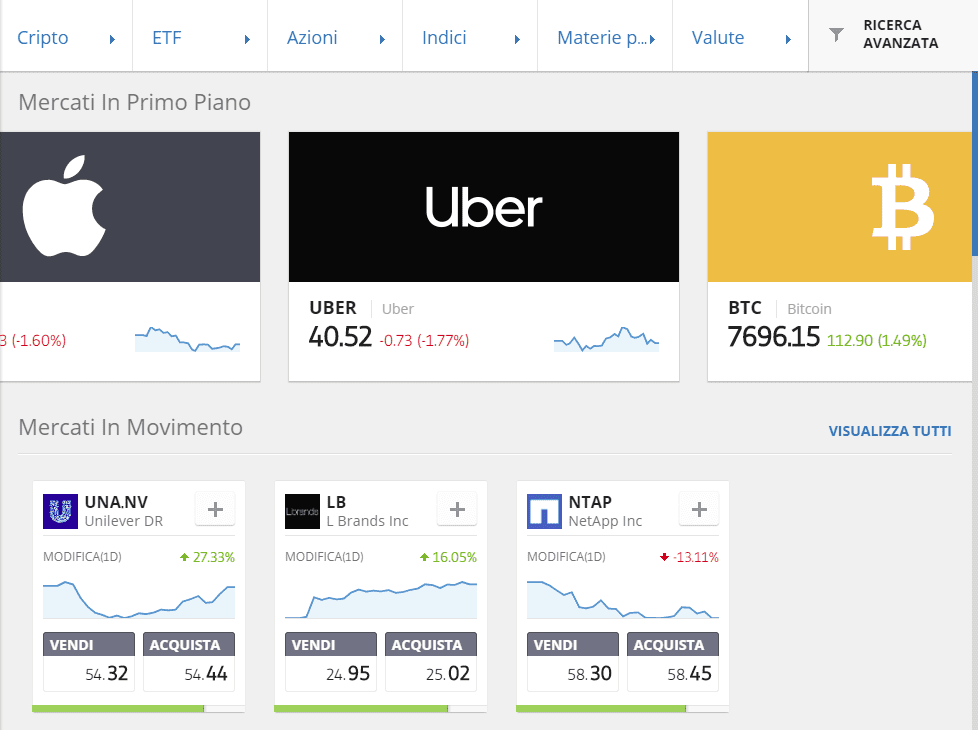 investire con etoro utilizzando la demo