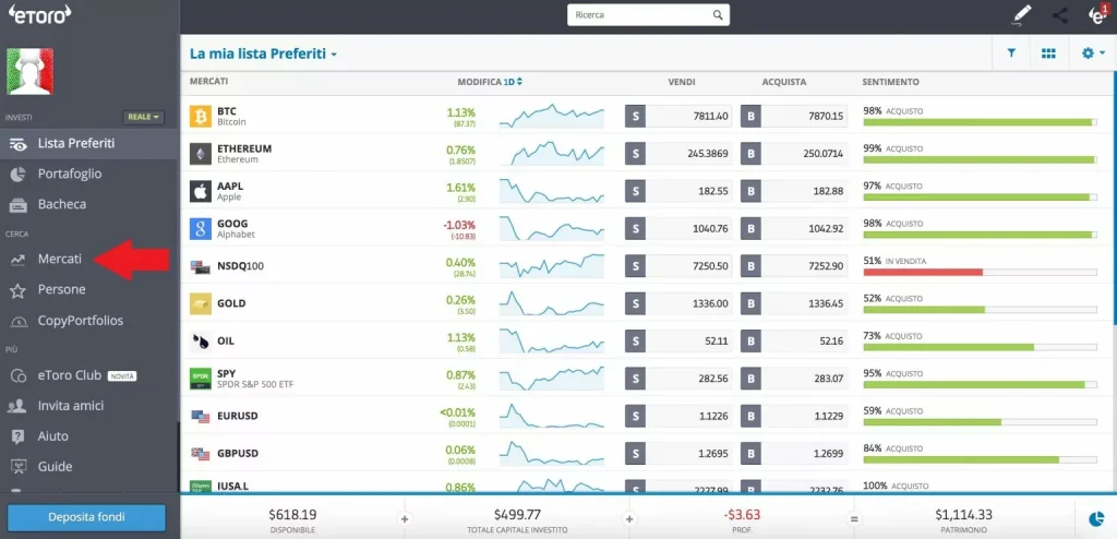 Come acquistare Cosmos su eToro