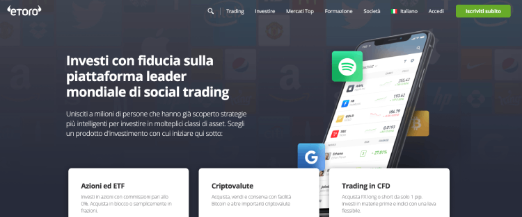 deposito su Etoro