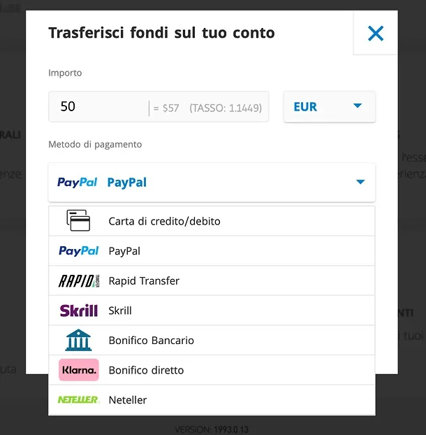 Come fare il Deposito su etoro